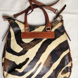 Dooney Bourke Zebra Print Hobo Handbag